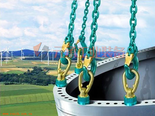 青岛进口起重吊索具应用案例：德国JDT旋转吊环风电行业吊装案例